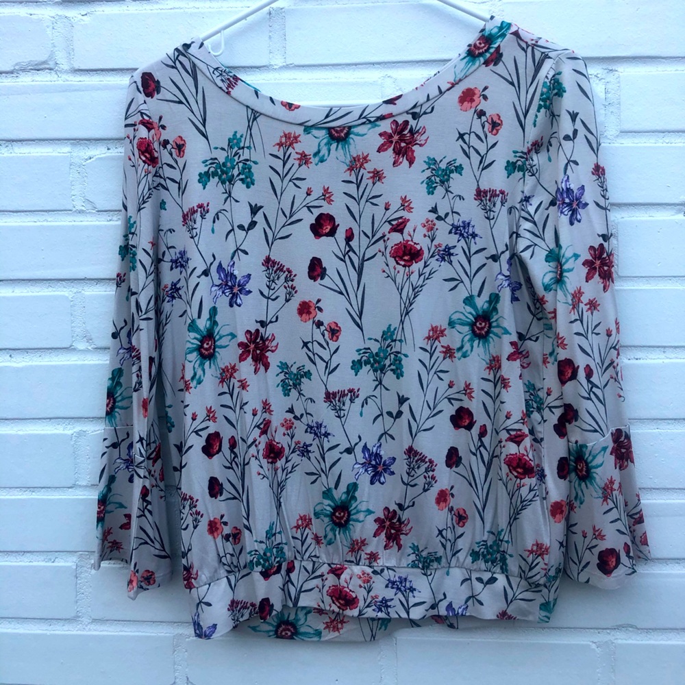 NWT Loft Floral 3/4 Sleeve Top